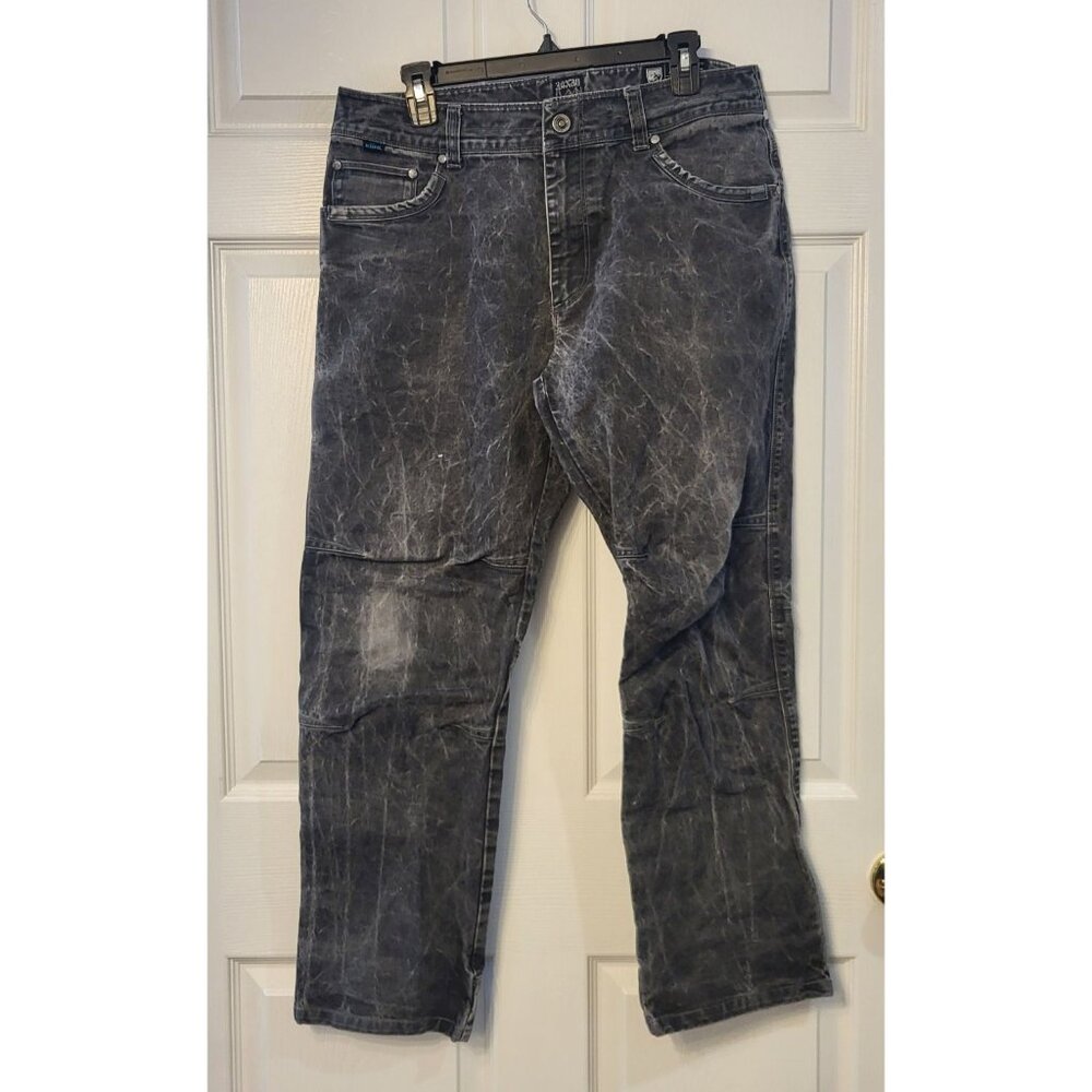 Kuhl Marbled Slate Gray Rydr Jeans 34x38 Streetwear Grunge